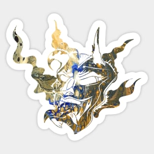 Warrior Oni Mask Sticker